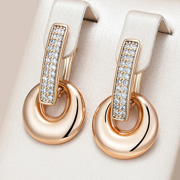 Glossy Geometry Round Earring